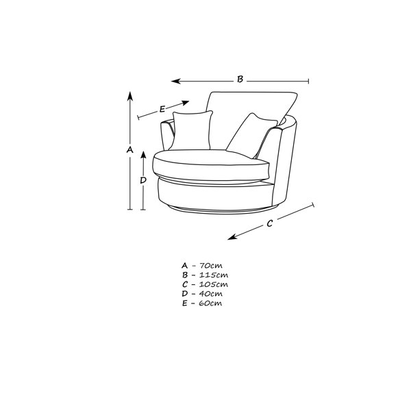 Etta Avenue Romelia 115Cm Wide Velvet Swivel Tub Chair & Reviews